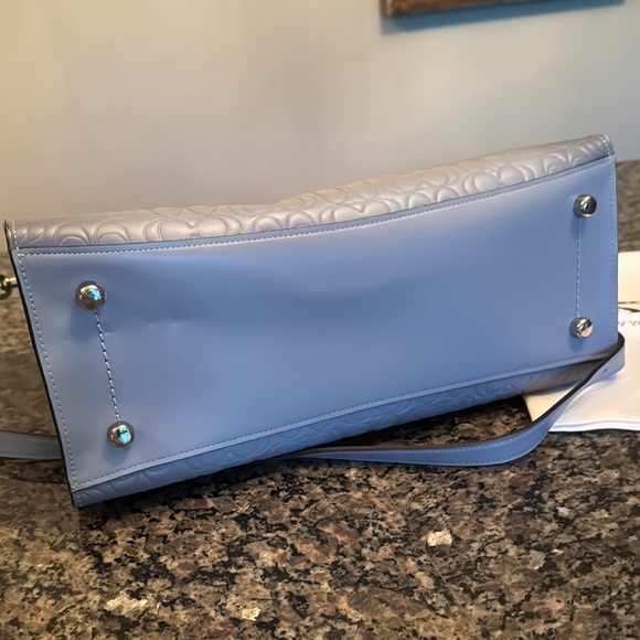 Coach Gray embossed Bag with Signature embossed logo NWT - Picture 7 of 16